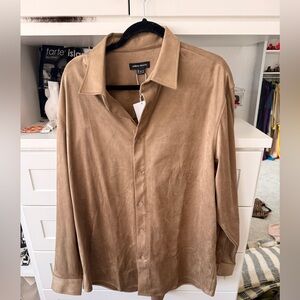 Tan Button-Up Shirt
